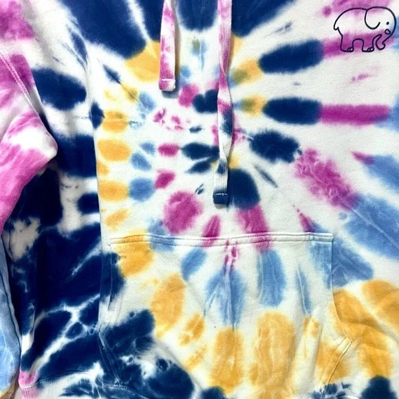 Ivory Ella Tie-Dye‎ Hoodie 100% cotton SMALL - Picture 7 of 8